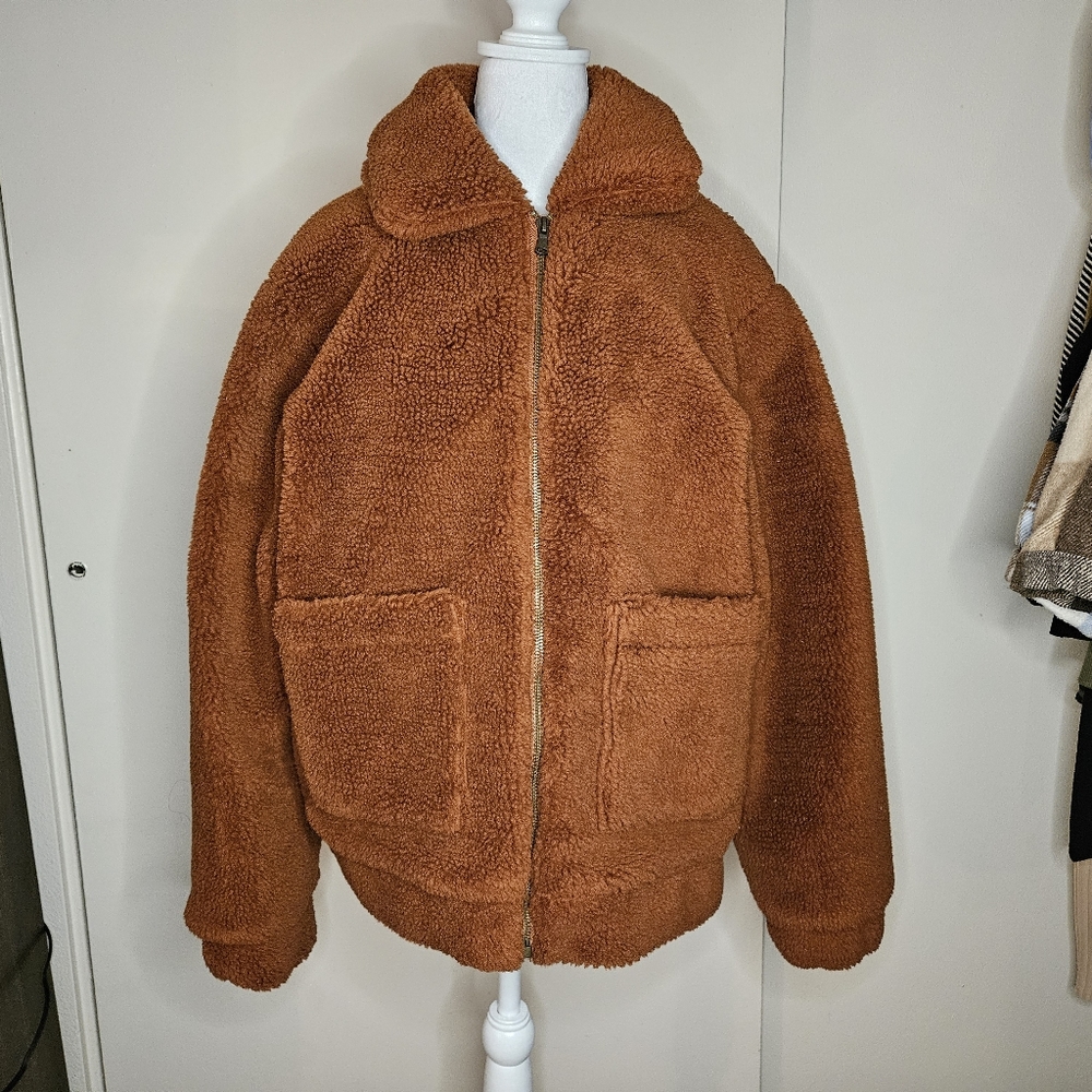NWT Rust Sherpa Coat/Jacket